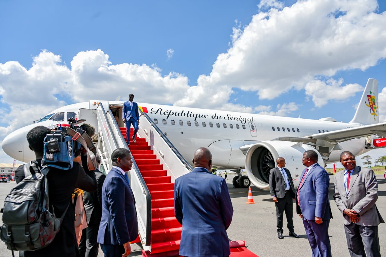 senegalese-president-faye-arrives-in-kenya-for-mashujaa-day Image