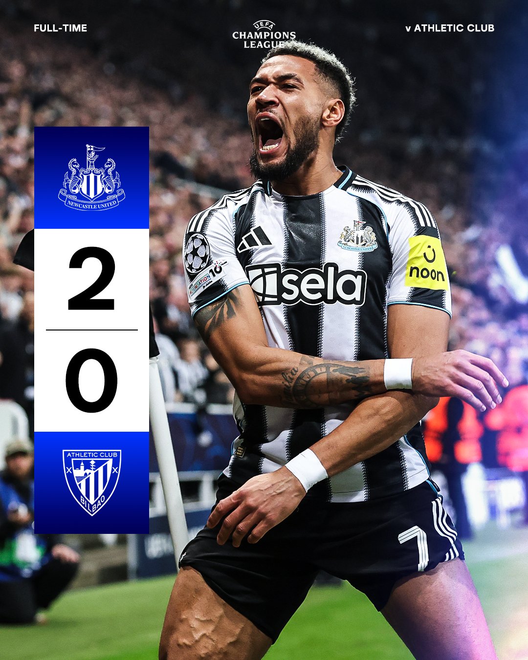 newcastle-2-0-athletic-bilbao-magpies-secure-commanding-win-at-st-james-park Image