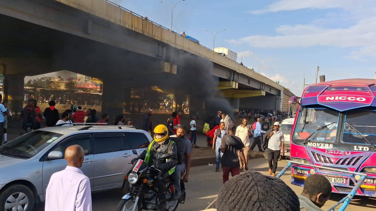 protest-erupts-on-thika-road-as-githurai-45-residents-resist-demolition-of-business-stalls Image