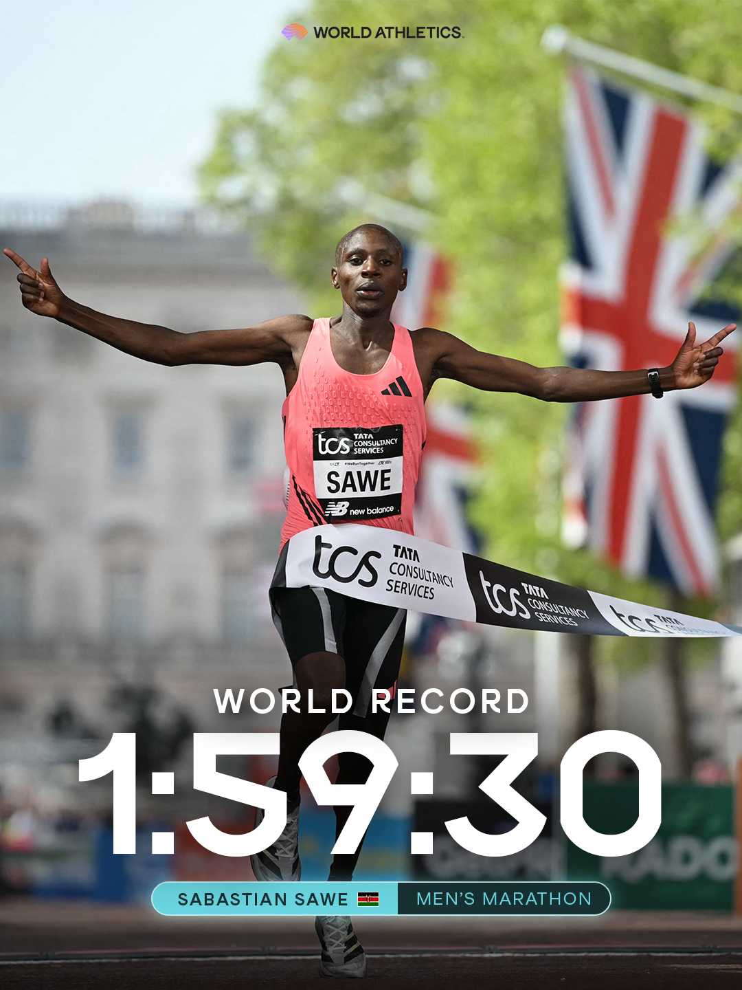 kenyas-sabastian-sawe-smashes-world-record-with-historic-sub-two-hour-london-marathon-win Image
