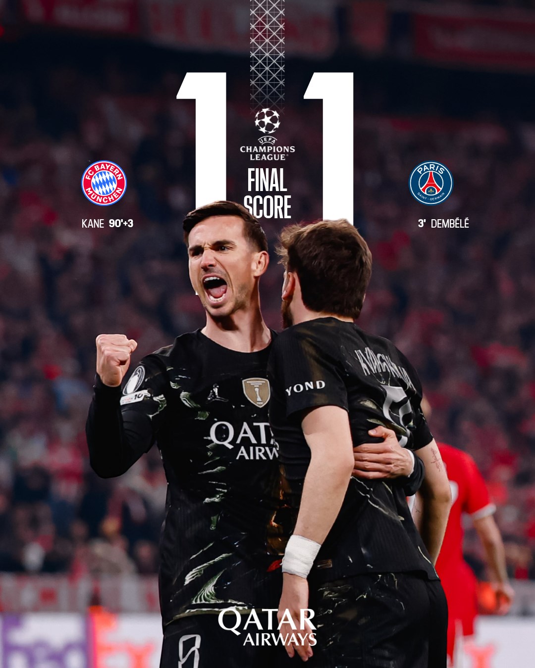 paris-saint-germain-to-face-arsenal-fc-in-champions-league-final-after-bayern-draw Image