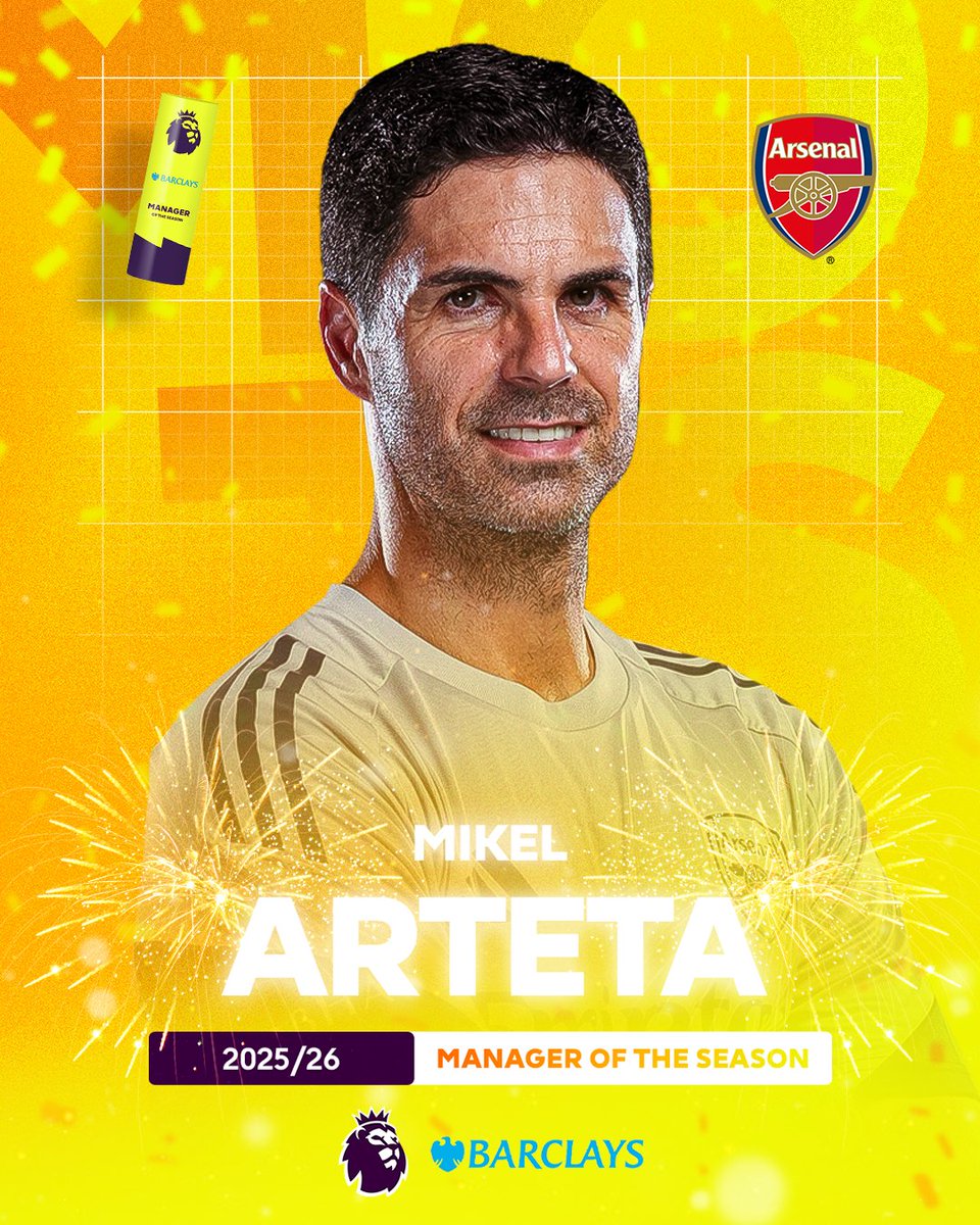 mikel-arteta-crowned-premier-league-manager-of-the-season-after-arsenal-title-triumph Image