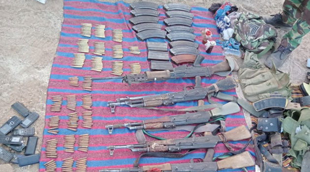 Militia gang member arrested and arms recovered.
