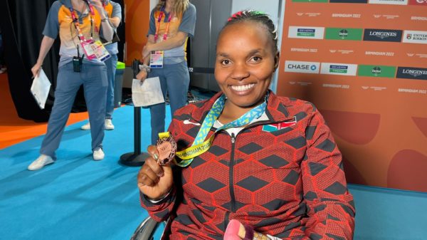Para-lifter Wawira secures Bronze medal.
