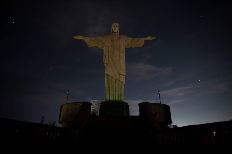Lights Go Out At Rio’s Christ The Redeemer In Support Of Vinicius Jr